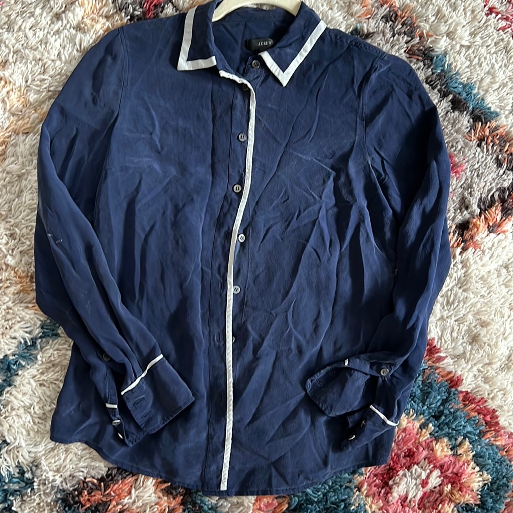 100% Silk Button Down 0